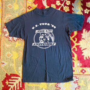 VINTAGE John Kay Steppenwolf Concert T-shirt. (Black). Medium.